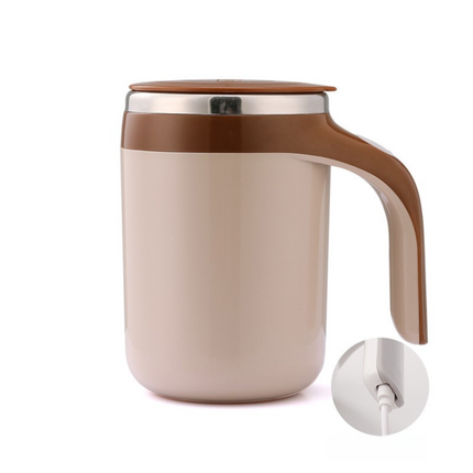 380ML Coffee-Brown Magnetic Self-Stirring Coffee Mug