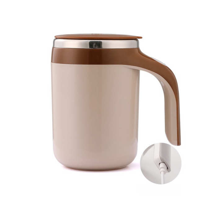 380ML Coffee-Brown Magnetic Self-Stirring Coffee Mug