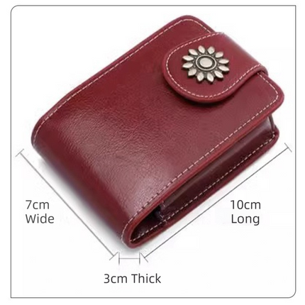Peacock Blue Sleek Compact PU Leather Flap-Top Lip Gloss Organizer with Built-in Mirror