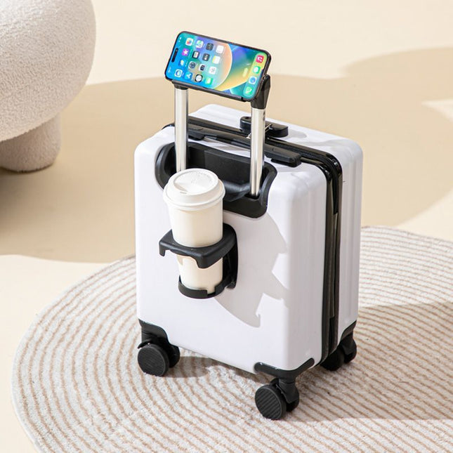 White 14 Inch Lightweight Carry-on Luggage for heights over 1.6m