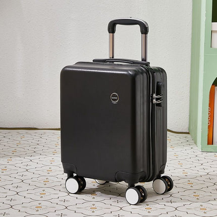 Black 16 Inch Lightweight Carry-on Luggage for heights under 1.6m