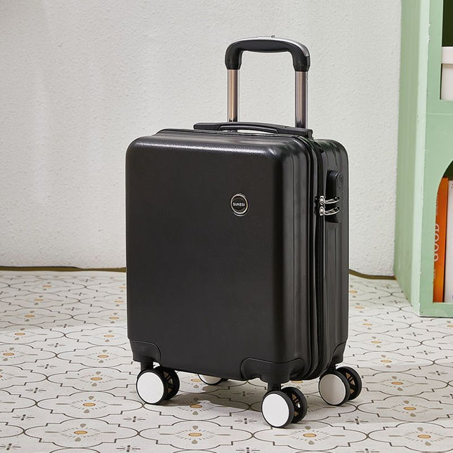Black 16 Inch Lightweight Carry-on Luggage for heights over 1.6m