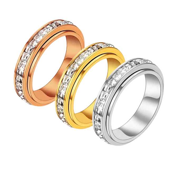 3-Piece Anxiety Spinner Meditation Bands Set
