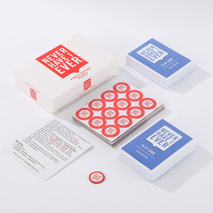 2-Pack Never Have I Ever Card Game(Red & White Sets) - Interactive Party Tabletop Game & Hilarious Social Icebreaker for Teens and Adults
