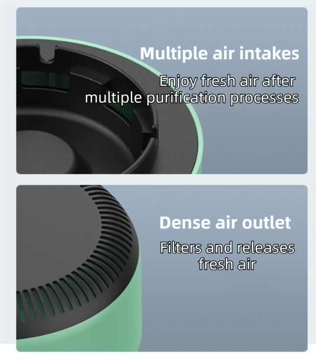 Green Compact 2-in-1 Negative Ion Air Purifier & Self-Extinguishing – product detail