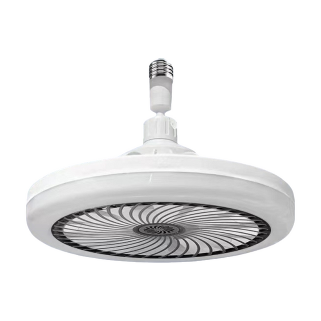 Black Remote LED Ceiling Fan Light with Aromatherapy Slot and Removable E27 Base Socket