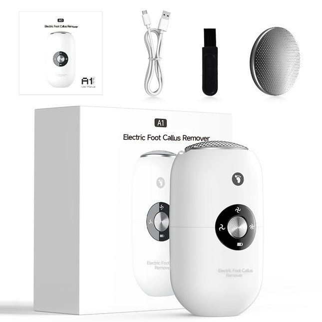White A1 Compact Electric Foot Dead Skin and Callus Remover