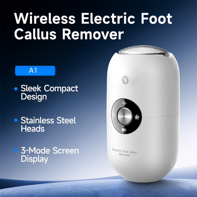 White A1 Compact Electric Foot Dead Skin and Callus Remover – product detail