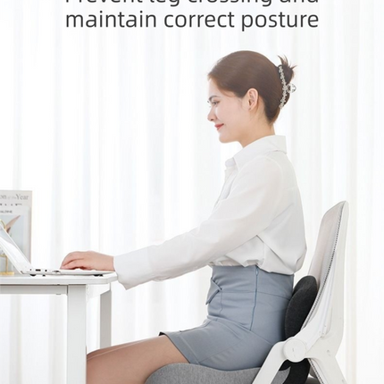 Black Ergonomic Memory Foam Seat Cushion & Lumbar Support(44x42x32CM) - Relieves Sciatica & Corrects Posture with Breathable Cover