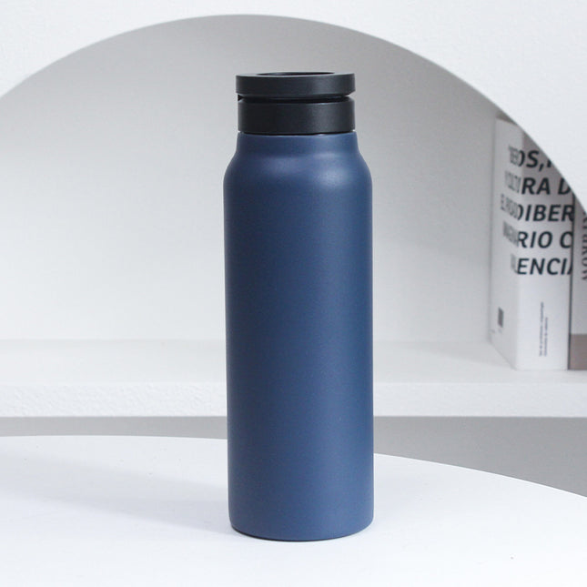 Dark Blue 24oz Stainless Steel Insulated Water Bottle With 90 Degree Adjustable V888-ELOSUNG42866