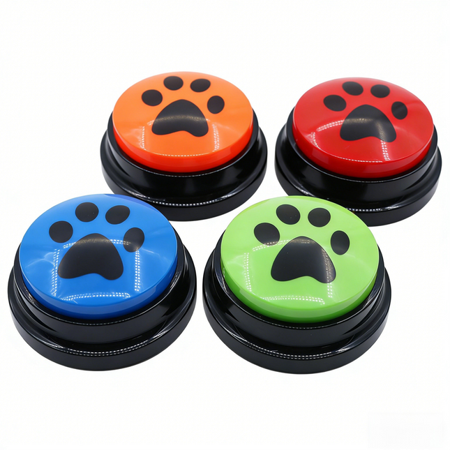 4-Pack Durable Dog-Talking Buttons & Recordable Voice Boxes