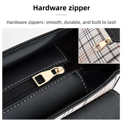 Brown Large Capacity PU Leather Women's Handbag & Shoulder Bag - Elegant Multi-Pocket Commuter Satchel for 12" Tablets, Umbrellas & Long Wallets