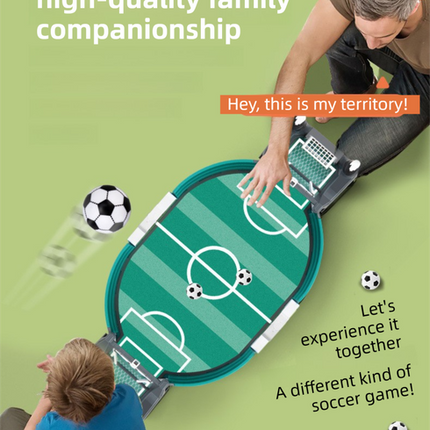 2-Player Large Interactive Tabletop Football Battle Toy for Kids & Adults with 6 Mini Soccer Balls(42x21x9CM) - No Battery Required