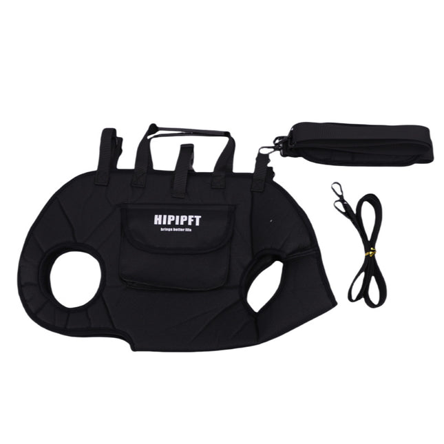 Black 4-in-1 Multi-Functional Pet Carrier Bag with Detachable Strap & 1.5M Traction Rope (Up to