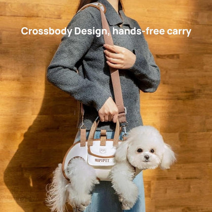 Orange 4-in-1 Multi-Functional Pet Carrier Bag with Detachable Strap & 1.5M Traction Rope - Lightweight Breathable Travel Sling for Cats & Dogs - Sizes L(Up to 9kg)