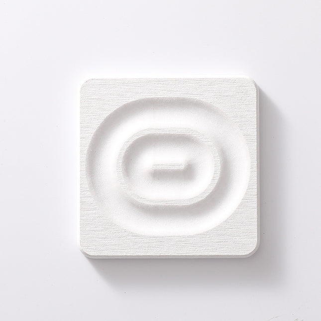 6-Pack White Instant Dry Diatomite Square Coaster Tray(10x10CM)