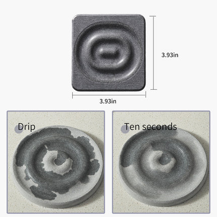 6-Pack Grey Instant Dry Diatomite Round Coaster Tray(10x10CM) - Ultra-Absorbent Bathroom Sink Caddy & Cup Mat
