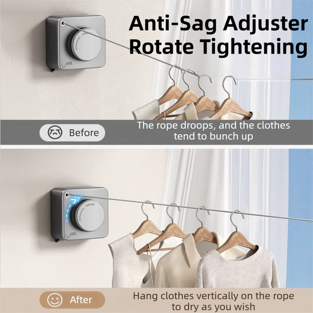 Grey 4.2M Heavy Duty Invisible Retractable Clothesline – product detail