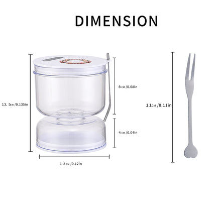 Food-Grade Pickle Hourglass Jar with Strainer Flip - 200ml Compact Kitchen Wet and Dry Separation Container for Olives, Jalapeños & Pickles