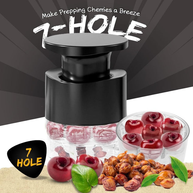 White Efficient 7-Hole Cherry Pitter Tool – product detail