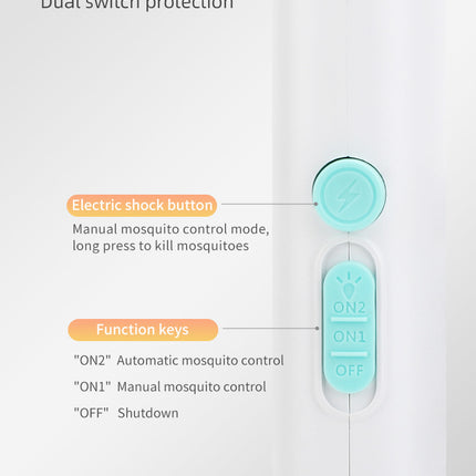 2-in-1 Foldable Electric Mosquito Swatter & UV Light Killer Lamp with 180° Rotating Head and Base - Wall-Mounted & Self-Standing Non-Toxic Pest Control