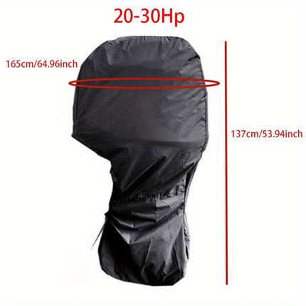 Heavy-Duty Full Marine Engine Coverage for 20-30HP - Waterproof & UV Resistant All-Weather Boat Engine Protector