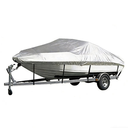 Sliver Heavy-Duty V-Hull Shield for 11 to 13 FT Yachts - All-Weather Water / Dust / UV Resistant 190T Silver Coated  Marine Protector
