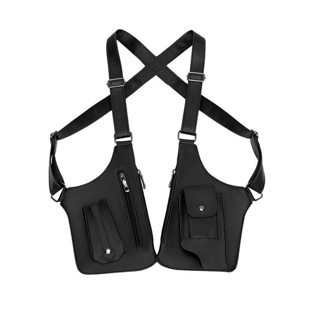 Black Multi-functional Expandable Men's Tactical Chest Rig Bag