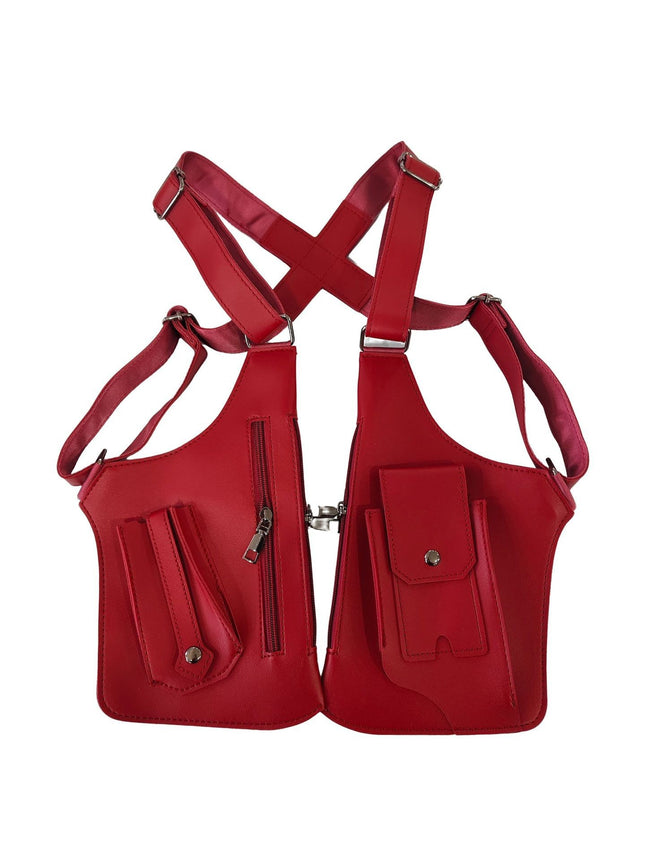 Red Multi-functional Expandable Men's Tactical Chest Rig Bag
