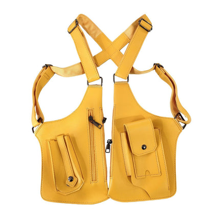 Yellow Multi-functional Expandable Men's Tactical Chest Rig Bag - Waterproof & Lightweight Retro Underarm Pack