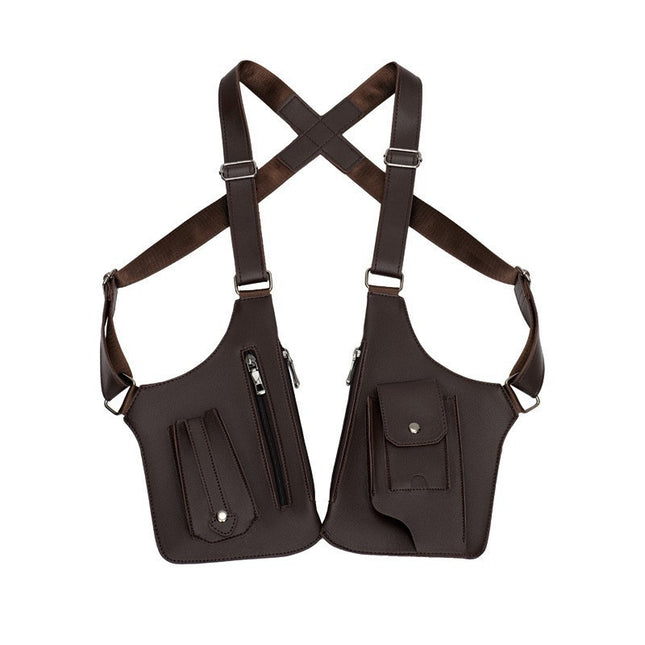 Coffee Multi-functional Expandable Men's Tactical Chest Rig Bag