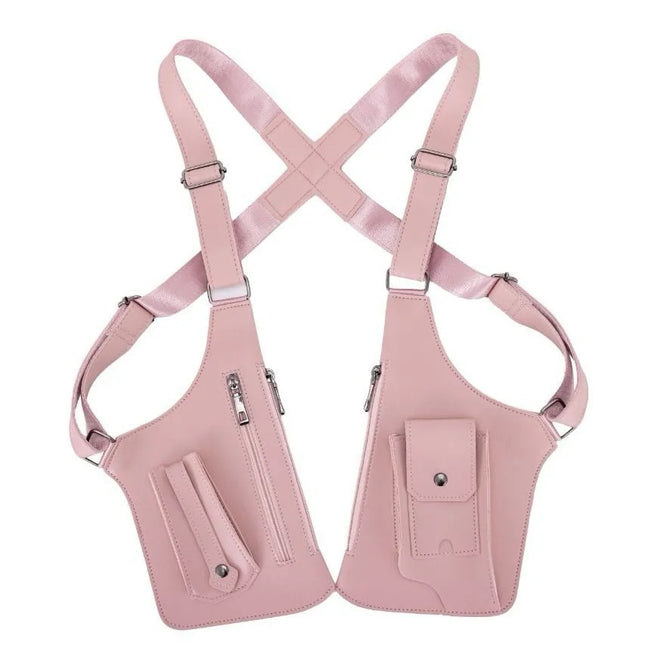 Pink Multi-functional Expandable Men's Tactical Chest Rig Bag