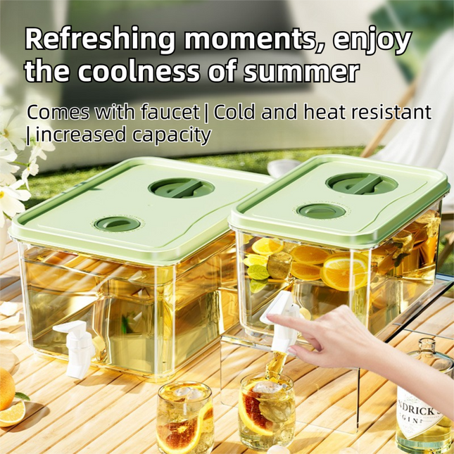 5L Compact Fridge-Ready Cold Drink Dispenser with Spigot Timer and Infuser Filter – product detail