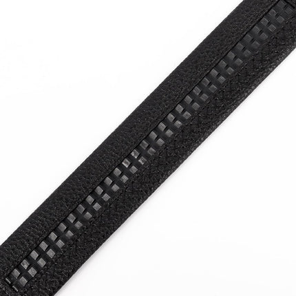 Men's Fashionable I Style Sliver Automatic Buckle Sleek Business Suit Belt - Adjustable No-Hole Waistband (3.5cm Width & 120cm Length)