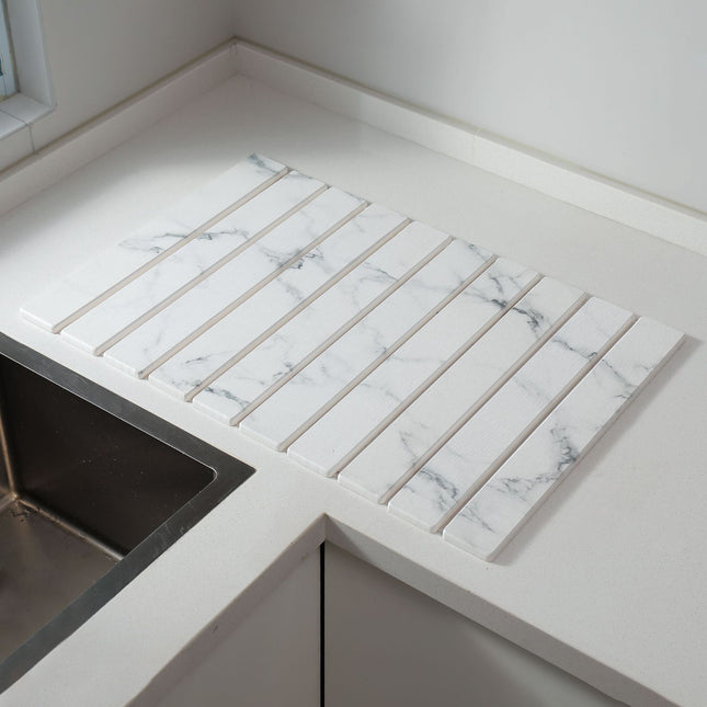 30x40cm Foldable Marble Pattern Kitchen Dish Drainer(Style 1)