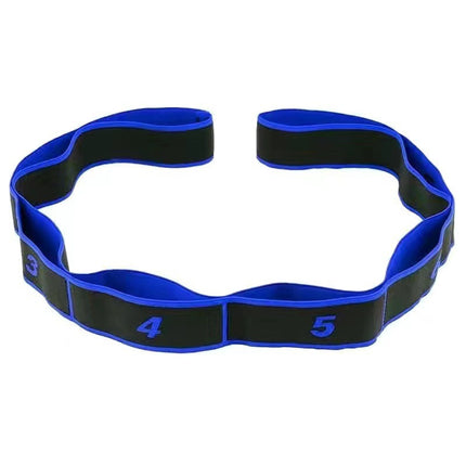 Blue 3 Pack Multi-Loop Yoga Stretching Strap with Numbered Sections 90cm Elastic Resistance Band for Dance Pilates Body Sculpting Australian Fitness Gear