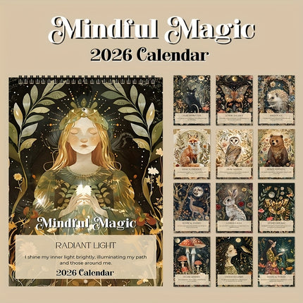 Mindfulness Magic 2026 Wall Calendar 28.5 x 21 cm – Funny and Inspirational Designs for Home, Office, or Gift in Australia