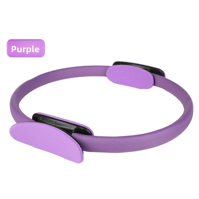 Purple Pilates Ring Exercise Tool High-Elasticity Yoga Ring for Core Strength Postpartum Recovery Glute