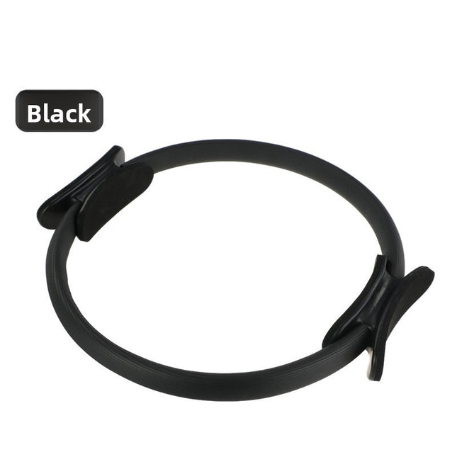 Black Pilates Ring Exercise Tool High-Elasticity Yoga Ring for Core Strength Postpartum Recovery Glute