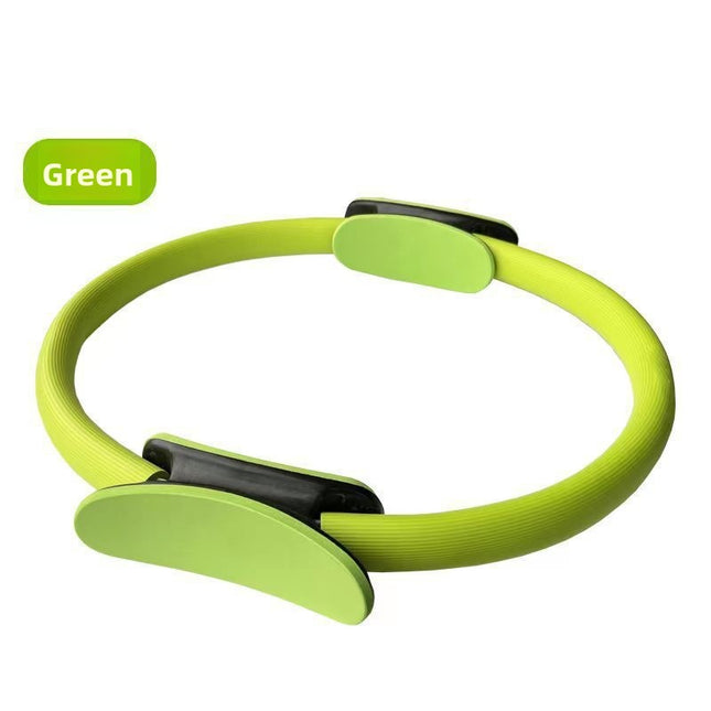 Green Pilates Ring Exercise Tool High-Elasticity Yoga Ring for Core Strength Postpartum Recovery Glute