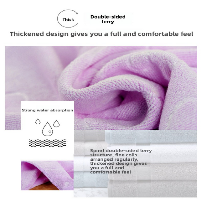 2-Pack Yellow Embossed Microfiber Bear Bath Towels 70 x 140 cm Ultra-Absorbent and Soft for Bath Beach & – product detail