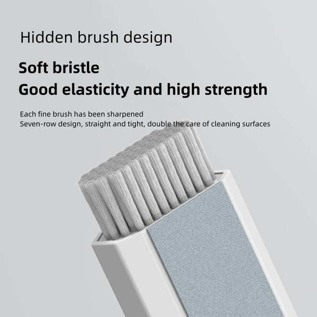 Grey Q8 8-in-1 Multi-Function Cleaning Kit Compact Keyboard Phone and Earphone Cleaner with Built-In Tools – product detail