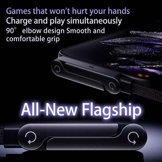 240W USB-C to USB-C Fast Charging Cable with Integrated Folding Phone Stand and 90 Degree Elbow for Mobile – product detail