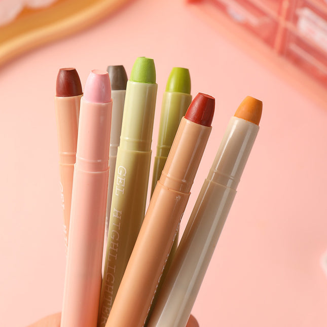 Morandi Color Solid Gel Highlighters 8 Pack No Bleed Dry Highlighter Pens for School Office Journaling and – product detail