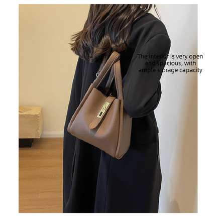 Yellow Retro 2-Piece Women's Bucket Bag Set with Removable Inner Pouch PU Leather Crossbody Handbag and Fashionable Tote for Australian Everyday Use