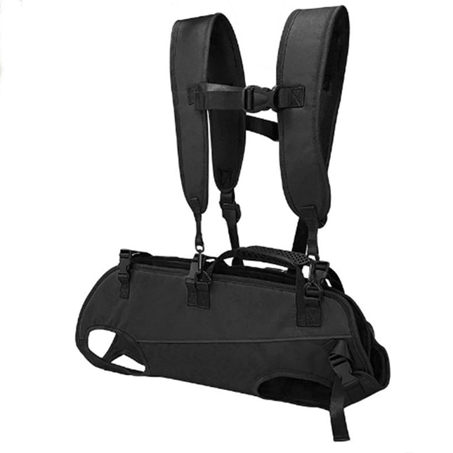 Black Multi-Functional Dog Carrier Backpack and Lift Harness for Hiking and Outdoor Use Adjustable (Size