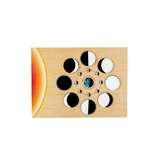 Lunar phase change 0.45 Educational Wooden Cognitive Matching Puzzle Toy for Kids Early Learning and