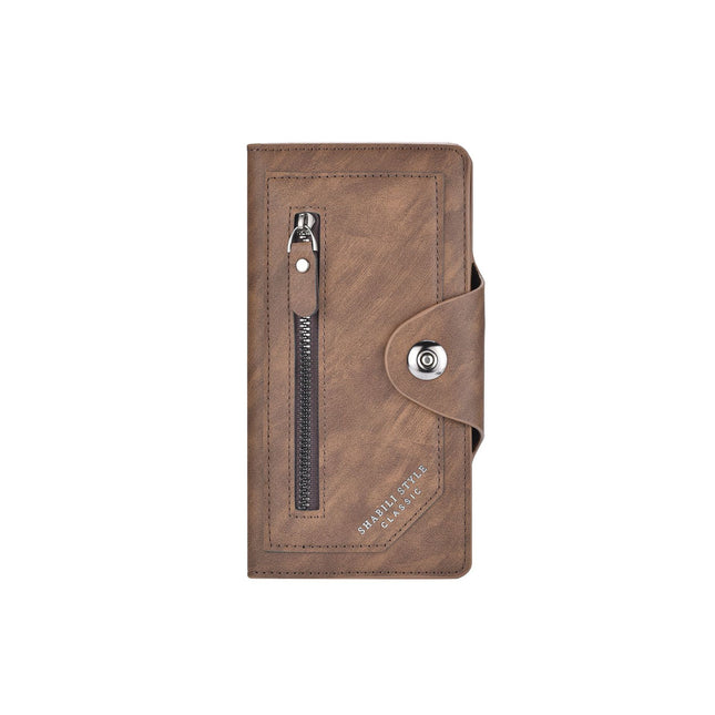 Dark coffee Vintage Men's Long Wallet Slim PU Leather Clutch with Multi Card Slots and V888-ELOSUNG43235