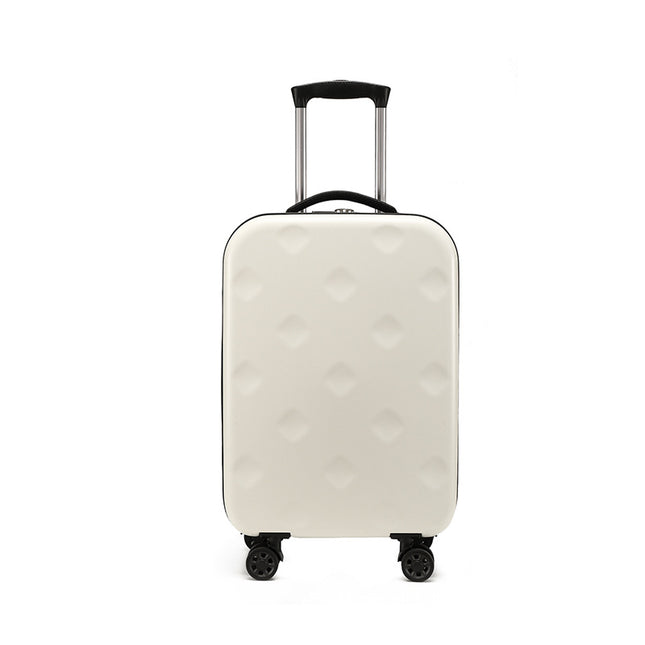 Beige 20 Inch Foldable Carry-on Suitcase with 360 Spinner Wheels and Combination Lock Lightweight