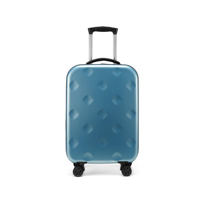 Blue 20 Inch Foldable Carry-on Suitcase with 360 Spinner Wheels and Combination Lock Lightweight Space
